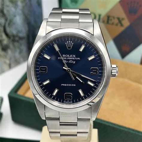 1998 rolex air king with papers value|air king rolex price.